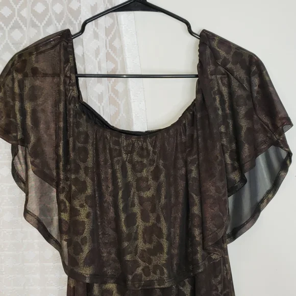 Elegant Off-Shoulder Leopard Print Dress - Picture 6 of 8